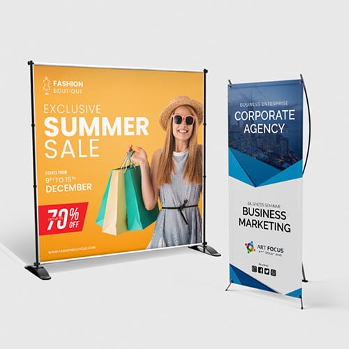 outdoor banner stands
